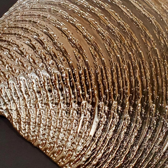 Vintage Variegated Grey & Tans Glass Shell Platter Serving Tray Dish Home Decor - Picture 2 of 11